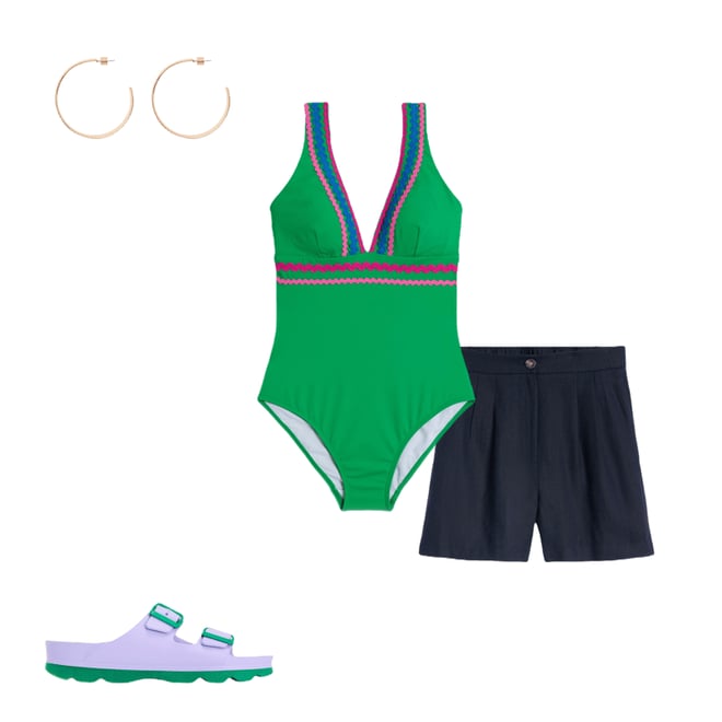 6th bundle featuring 3 items which compliment Lyla Double Buckle Sliders-Lavender Purple