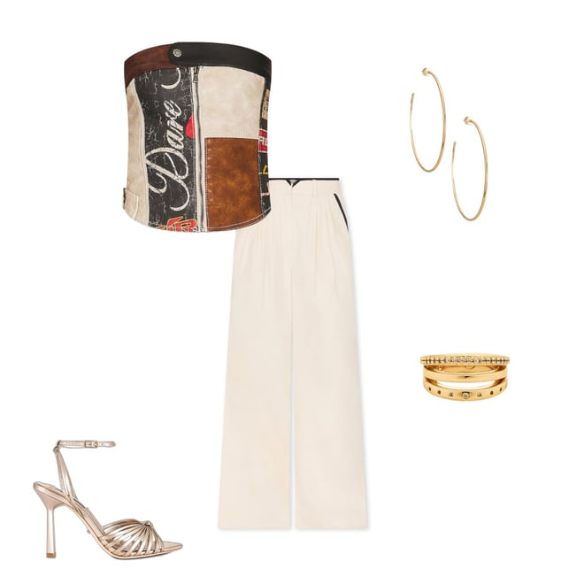 Daytona Faux Leather Corset Top