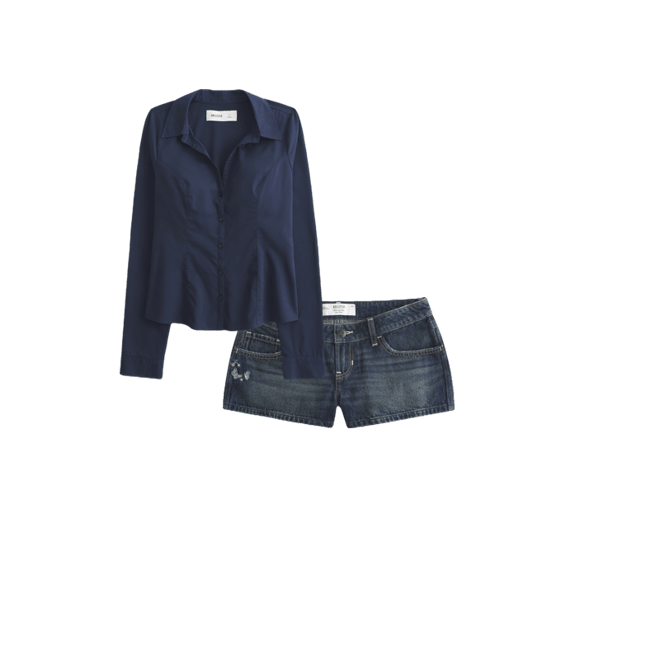 Button-Through Poplin Shirt