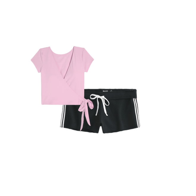 Side Stripe Fleece Mini Shorts