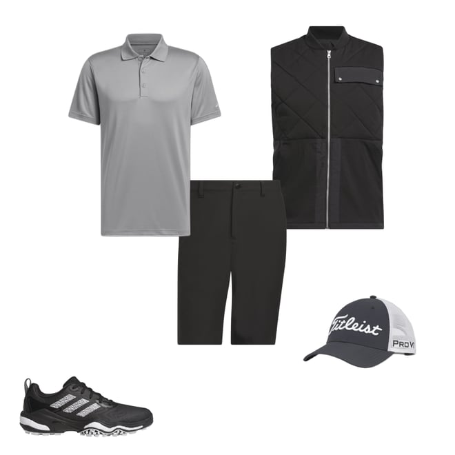 adidas Go-To Quilted DWR Full-Zip Golf Vest - Carl's Golfland