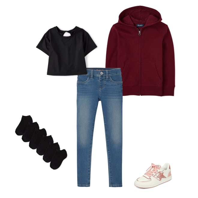 1st bundle featuring 4 items which compliment Kids Fleece Zip Up Hoodie