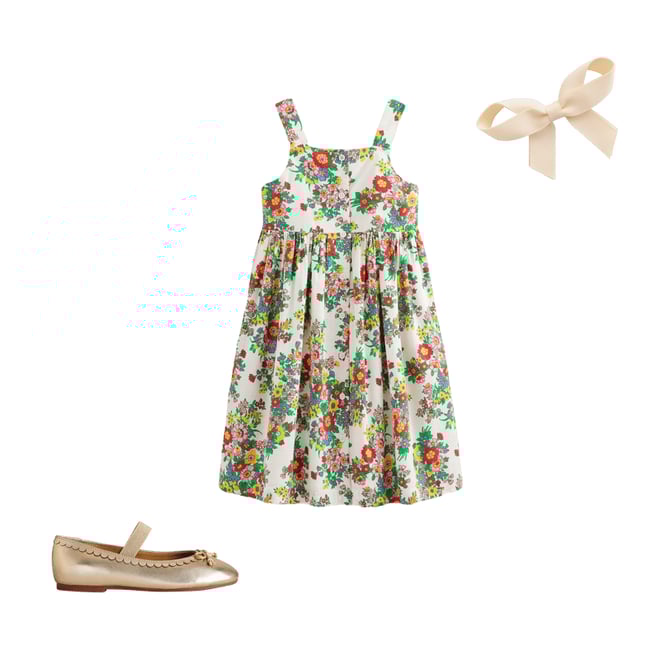1st bundle featuring 2 items which compliment Remy Button Through Dress-Ivory Flower Bunch