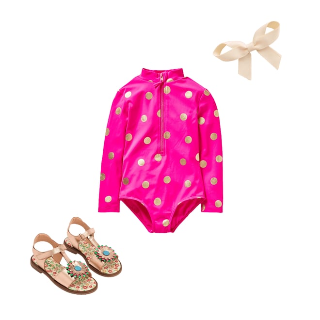 6th bundle featuring 2 items which compliment Long-Sleeved Swimsuit-Fuchsia Pink, Gold Foil Spot