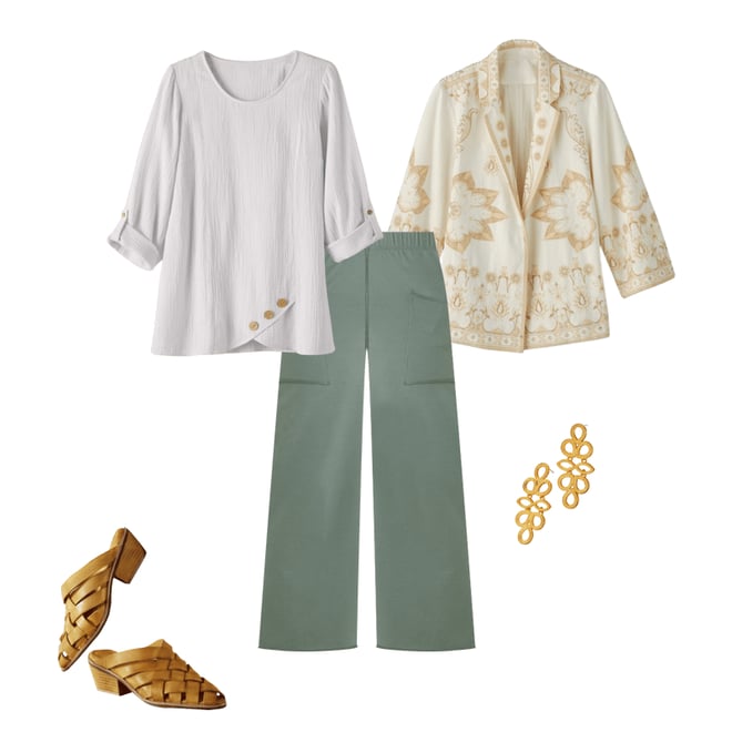 1st bundle featuring 4 items which compliment Zarina Gauze Tunic