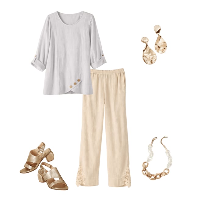 2nd bundle featuring 4 items which compliment Zarina Gauze Tunic