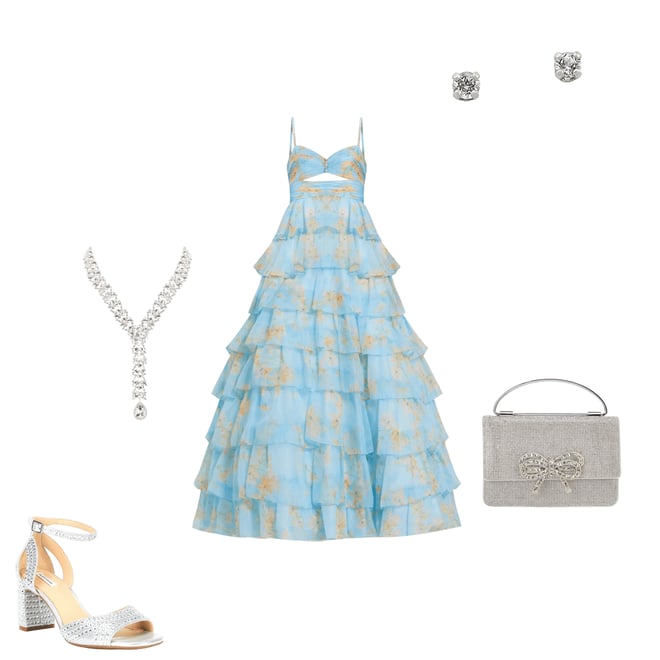 Mac Duggal Floral Print Sweetheart Neck Spaghetti Strap