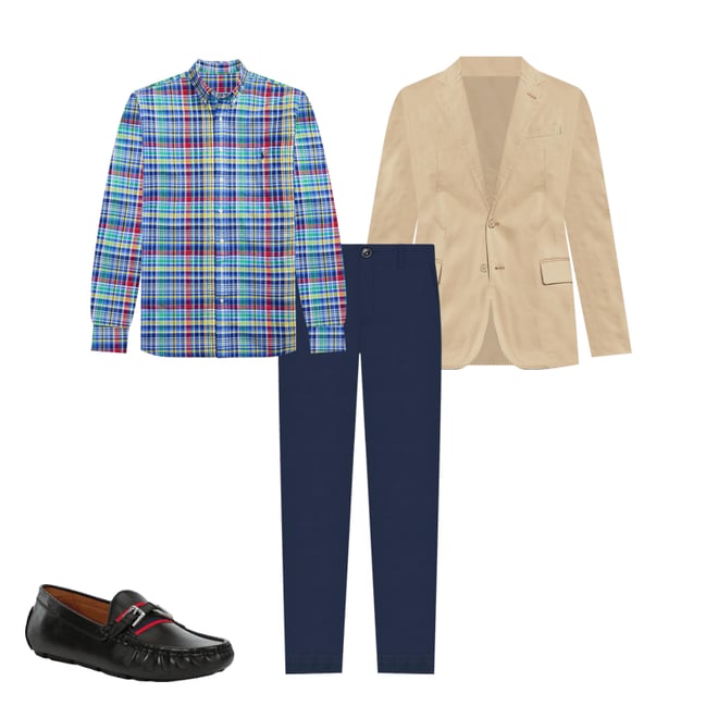 Polo Ralph Lauren Classic Fit Multi Color Plaid Oxford Long