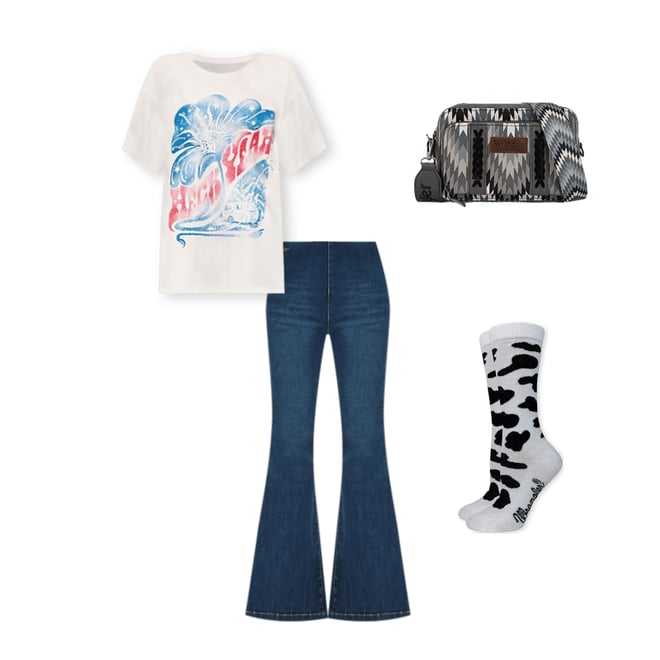Wrangler x Lainey Wilson Heck Yeah Oversized Tee in Heck Yeah