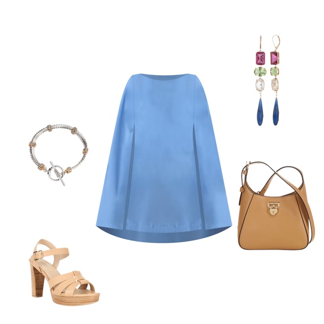 Lauren Ralph Lauren Two Tone Crystal Roundelle Herringbone
