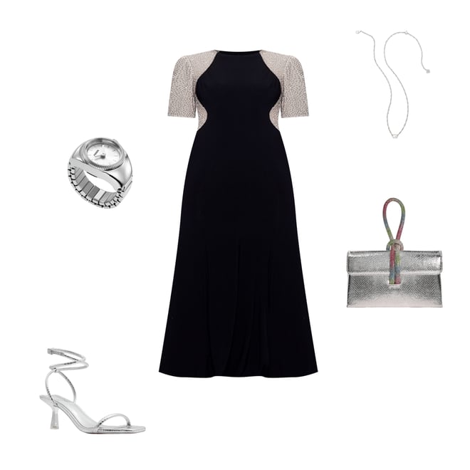 Xscape Plus Size Short Sleeve Crew Neck Beaded Gown | Dillard's