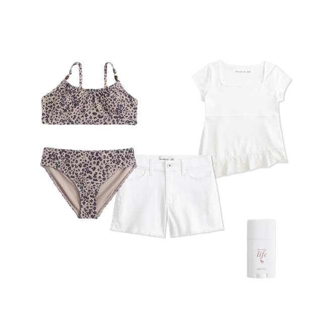beaded scoopneck two-piece swimsuit