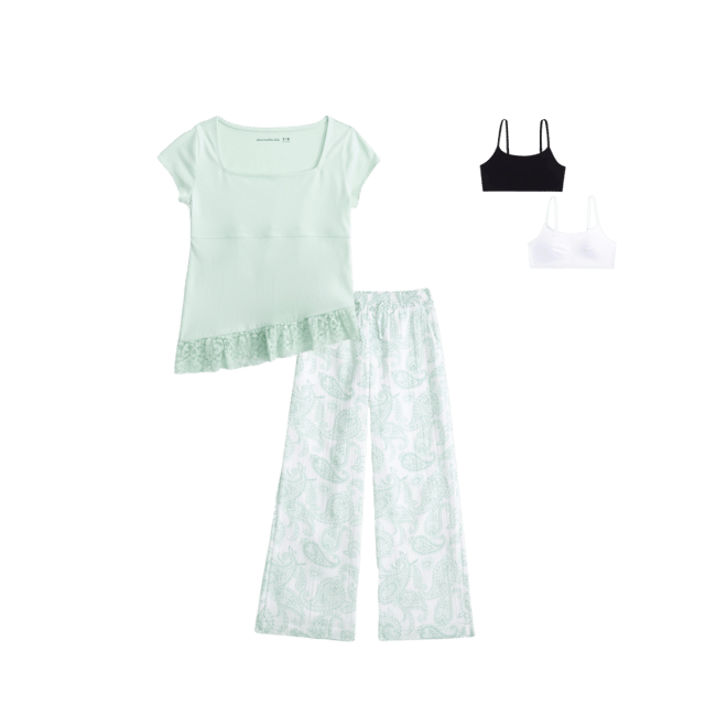 lace-trim babydoll tee
