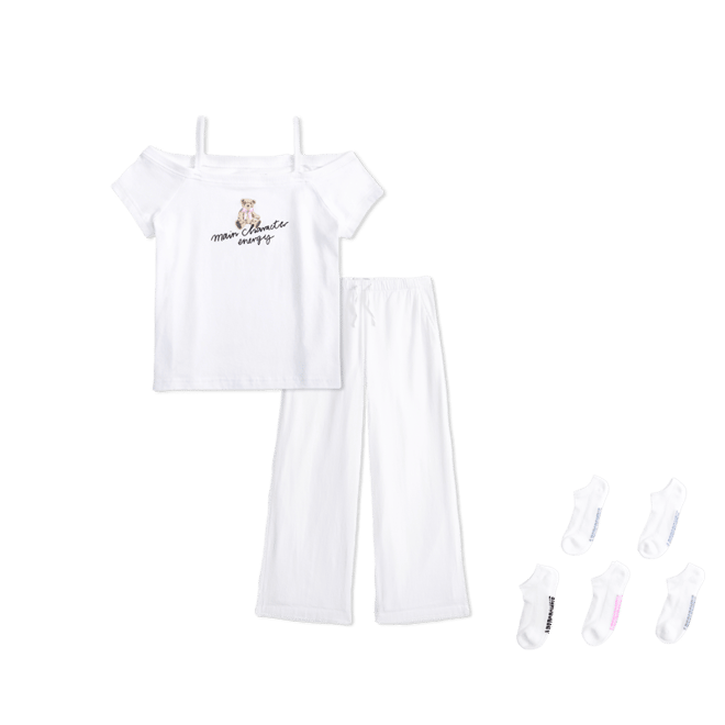off-the-shoulder graphic tee