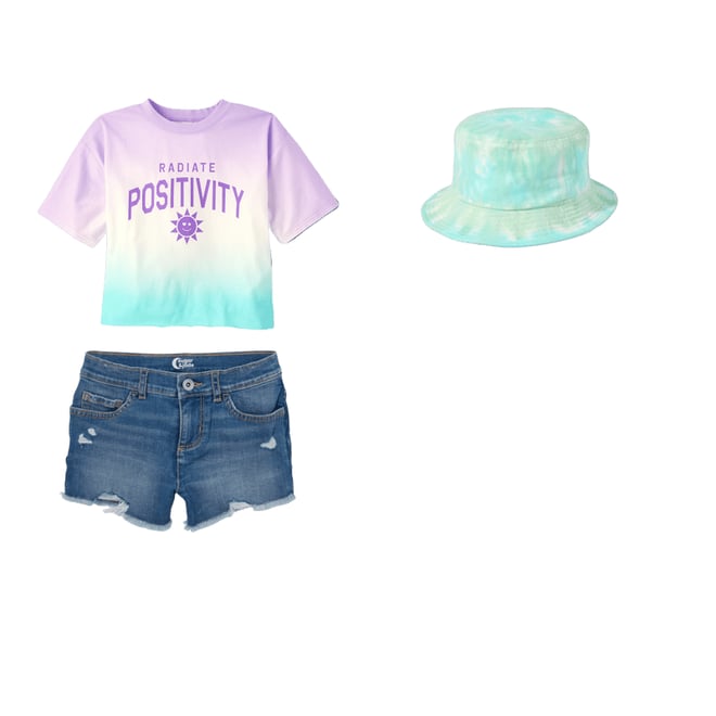 1st bundle featuring 2 items which compliment Girls Cropped Oversized Graphic Tee
