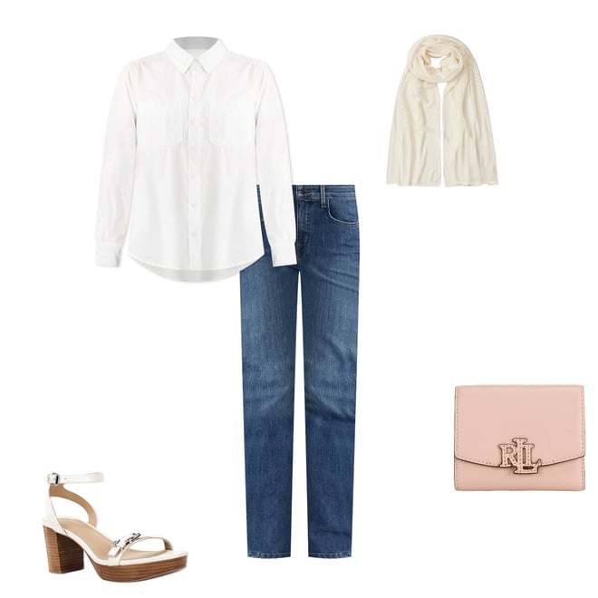 ラルフ・ローレン Lauren Ralph Lauren Roll-Tab-Sleeve Linen Shirt レディース シャツ トップス Whi Linen Roll Tab–Sleeve Shirt | Ralph Lauren