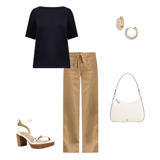 ラルフ・ローレン Lauren Ralph Lauren Plus-Size Cotton-Blend Boatneck Top レディース シャツ Lauren ralph lauren plus size cotton boat neck t shirt +