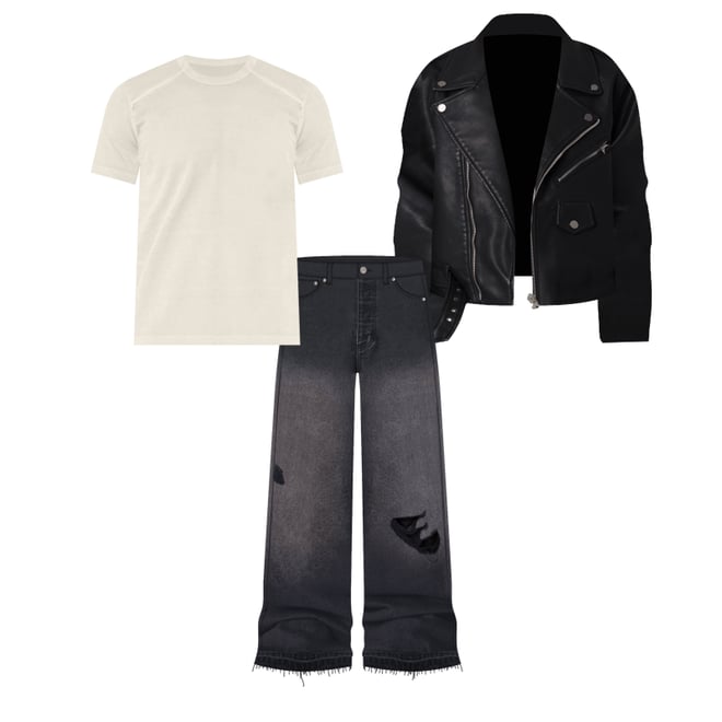 Leather Moto Jacket - Black | mnml | shop now Leather Moto Jacket - Black | mnml | shop now