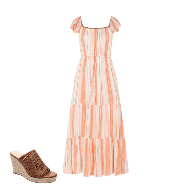 1st bundle featuring 1 items which compliment Flutter Sleeve Maxi Dress W/ Cinched Waist