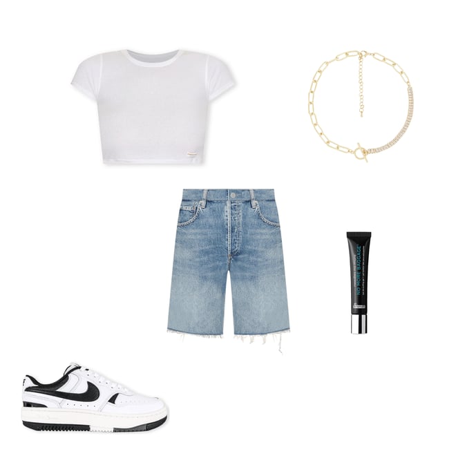 4th bundle featuring 4 items which compliment Cropped Short Sleeve Crewneck Tee