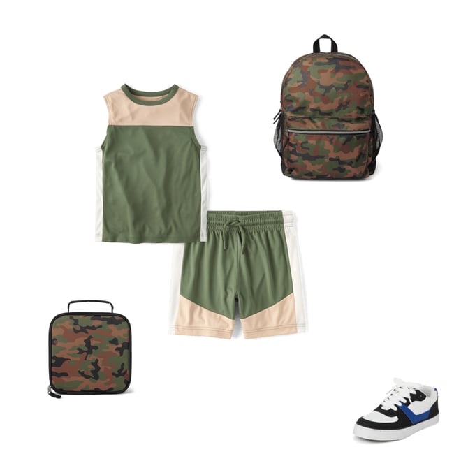 3rd bundle featuring 4 items which compliment Boys Camo Backpack