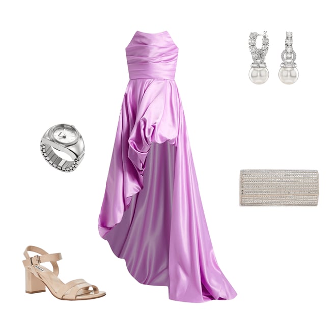 Mac Duggal Strapless Sleeveless Ruched Asymmetrical Bubble Hem Gown |  Dillard's