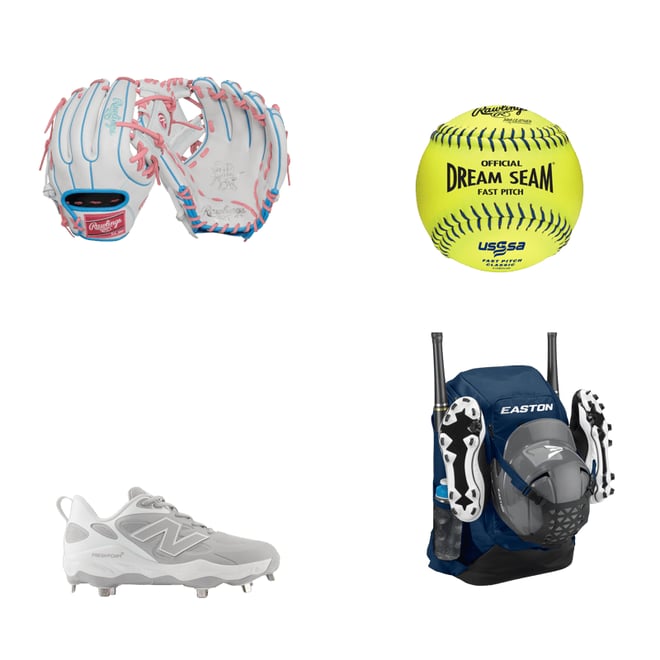 Rawlings RIF ASA League PRO TAC Fastpitch Softballs 12 Pack - 11 Inch, Yellow, For Youth Ages 12 & Under