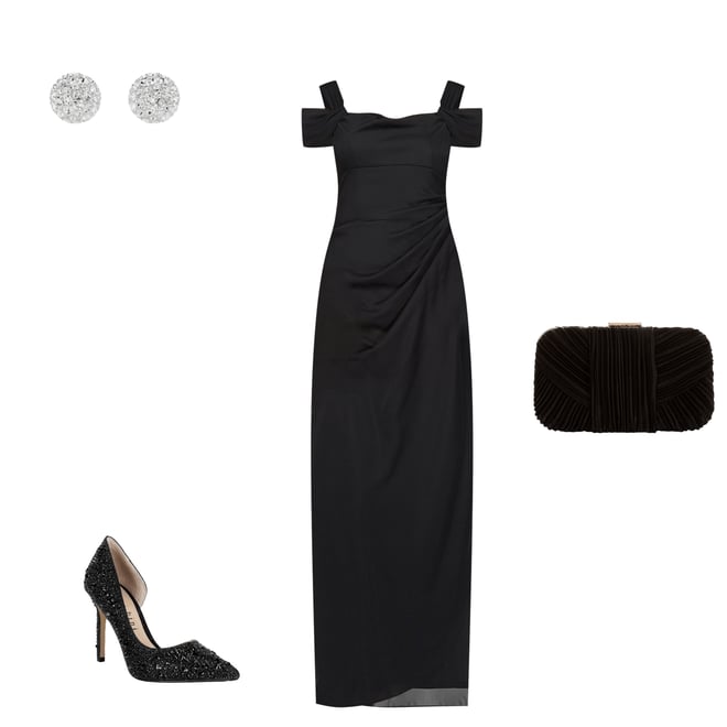 Alex Evenings Exposed Shoulder Draped Neck Cap Sleeve Ruched Waterfall Hem  Mesh Gown | Dillard's
