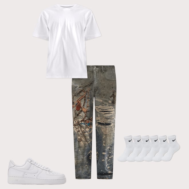 Preme Printed Chain Jeans