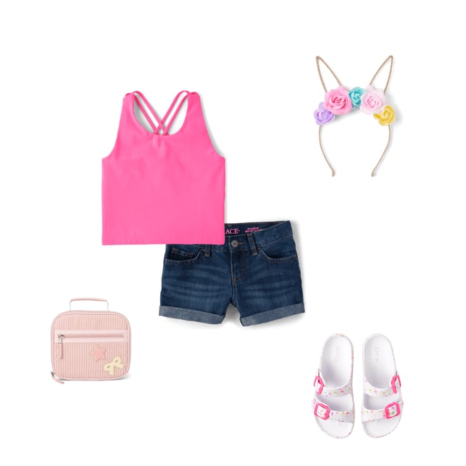 1st bundle featuring 4 items which compliment Girls Quick Dry Cross Back Tank Top