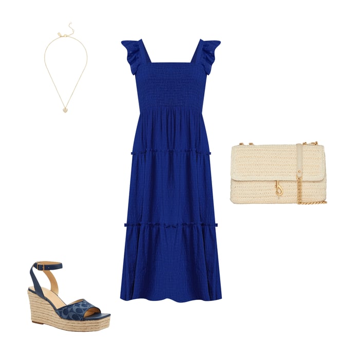 COACH Signature C Denim Espadrille Wedges