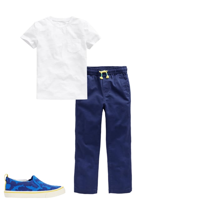 3rd bundle featuring 2 items which compliment Slim Pull-On Trousers-College Navy Twill