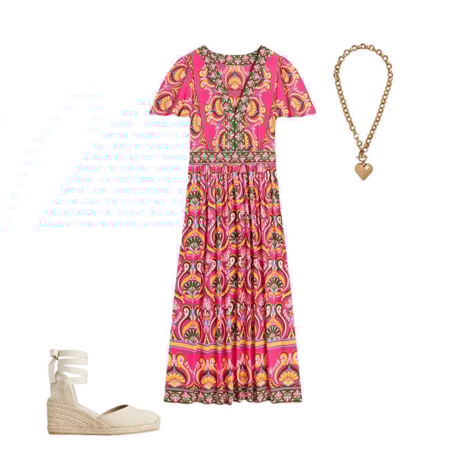3rd bundle featuring 2 items which compliment Ellie Flutter Maxi Tea Dress, Pink Peony, Ornamental Floral