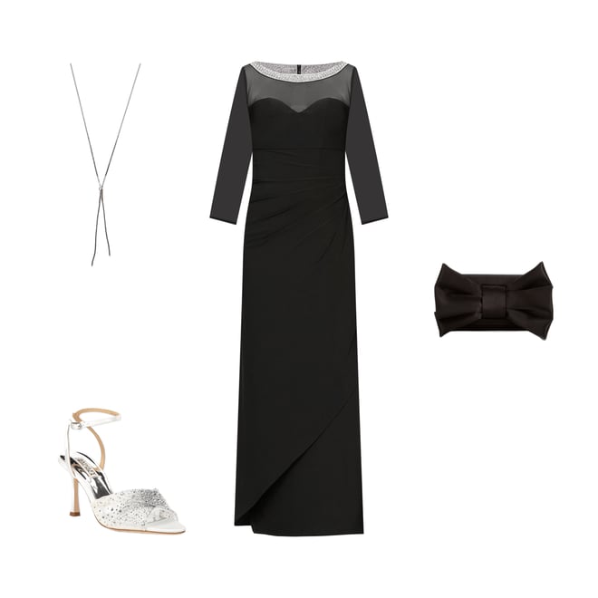 why do i see black and blue dress Alex Evenings Chiffon Skirt 36527