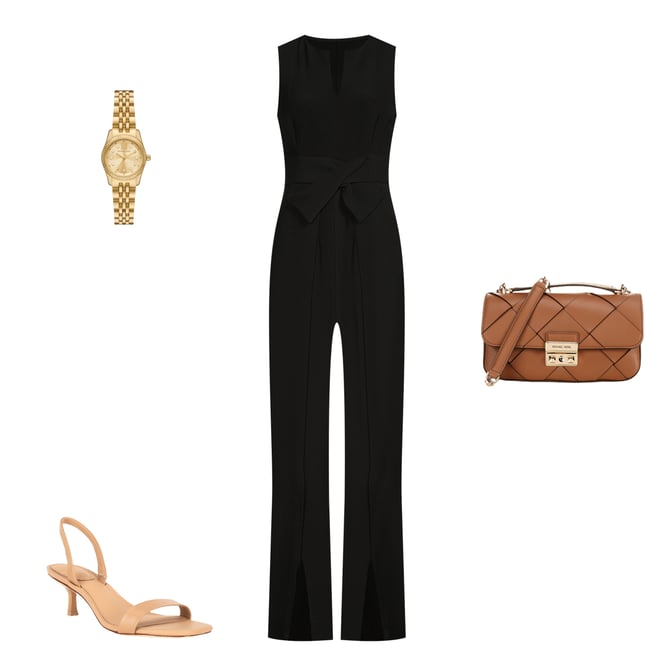 ALEXIA STAM（アリシアスタン）の「Front Zip V Neck Jumpsuit/V