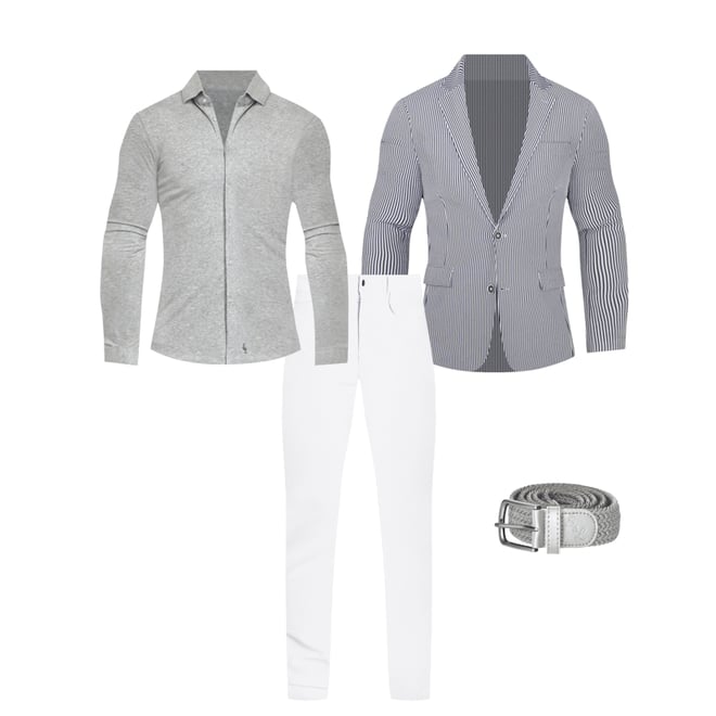 Athletic Fit Stretch Tech Chino - White Athletic Fit Stretch Tech Chino - White