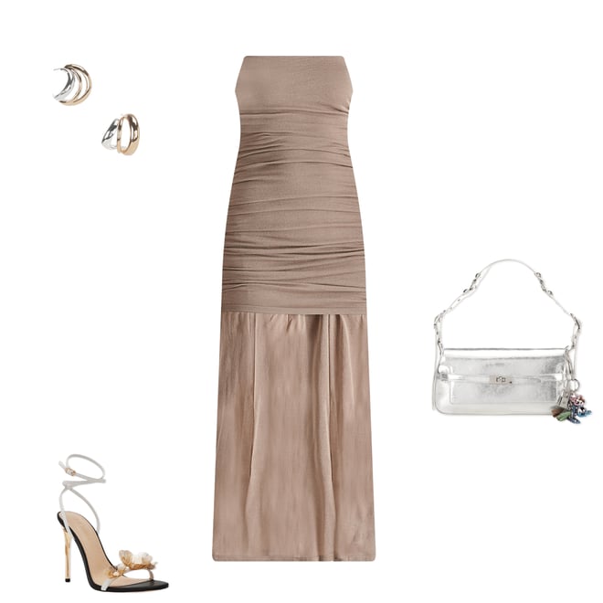 Steve Madden Halston Metallic Belt Buckle Shoulder Bag
