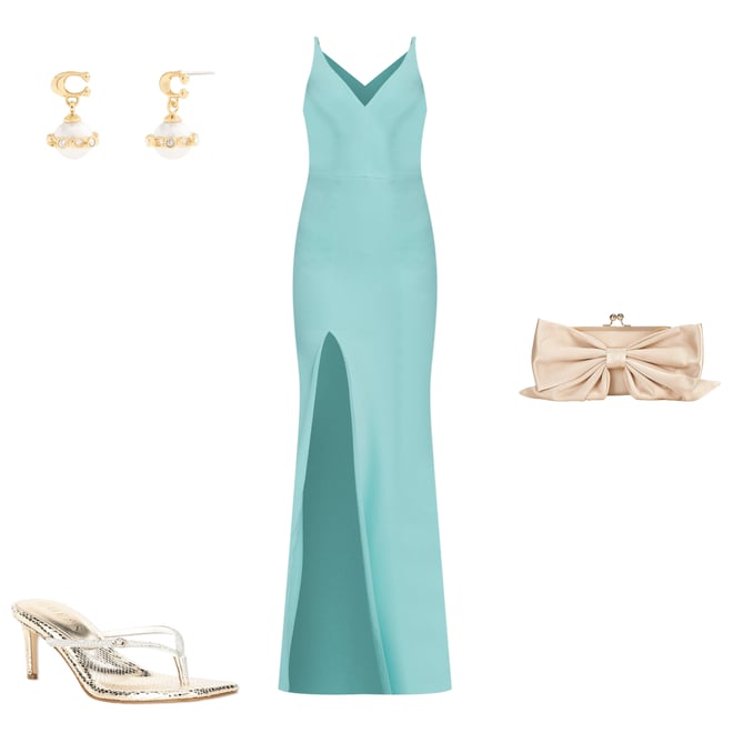 dress the population iris slit crepe gown NEW Dress the Population Iris Slit Crepe Gown in Black- Size S #D6461