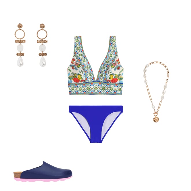 2nd bundle featuring 4 items which compliment Statement Drop Earrings-Gold/Pearl