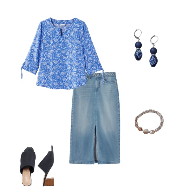 DENIM MAXI SKIRT | JJill