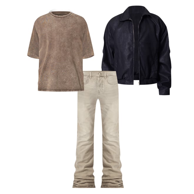 B649 Ground Moss Flare Denim - Moss | mnml | shop now B649 Ground Moss Flare Denim - Moss | mnml | shop now