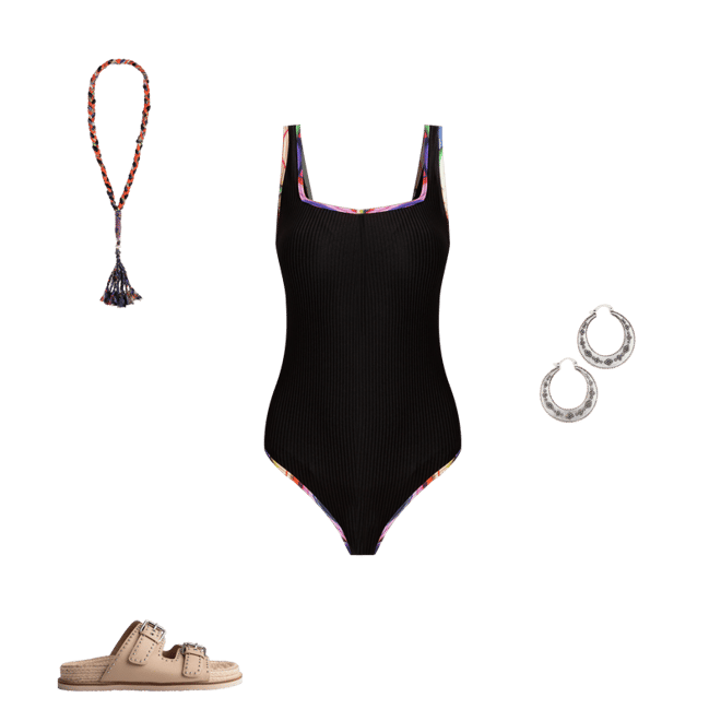 Buy SQUARE NECK ONE PIECE | Johnny Was