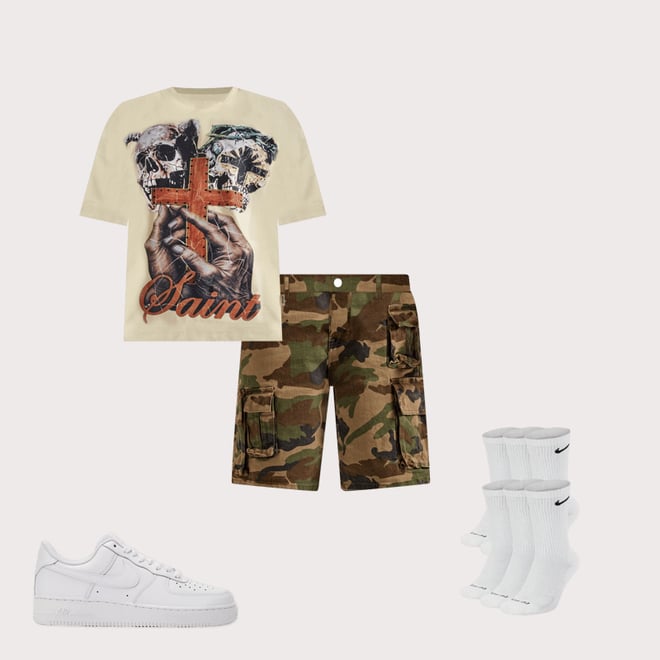 BKYS Saint Cross Cropped Tee