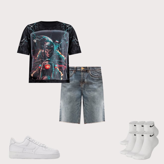 BKYS Skull Rider Cropped Tee