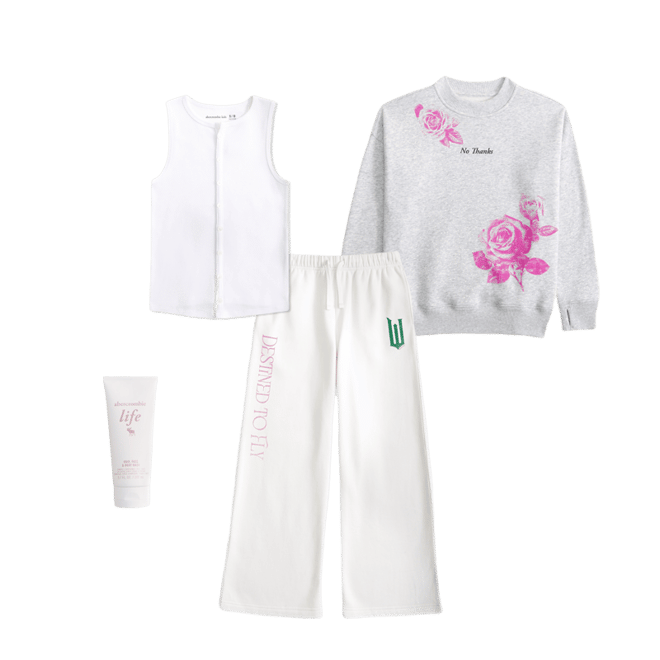 legging-friendly graphic crew sweatshirt