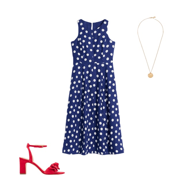 1st bundle featuring 2 items which compliment Carla Linen Midi Dress-Starboard Blue, Painted Dot