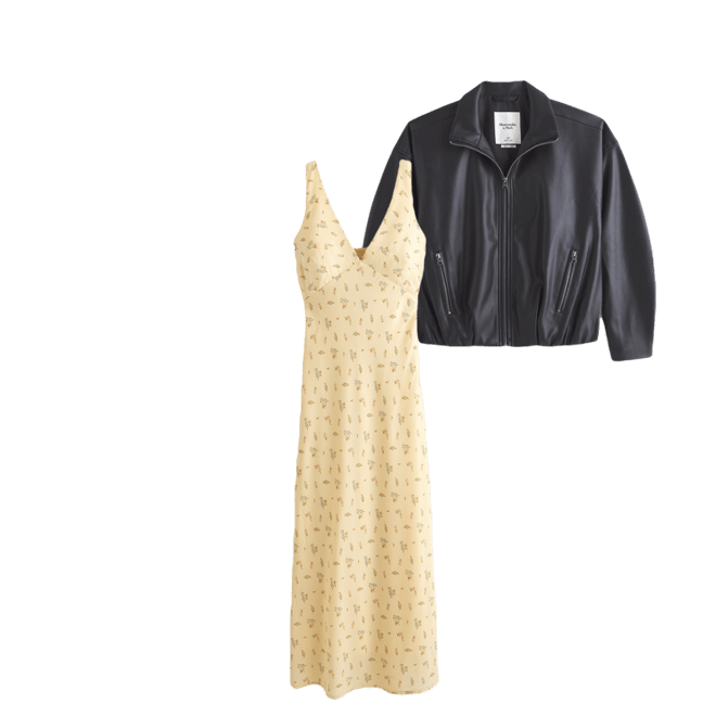 V-Neck Slip Midi Dress