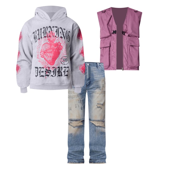 Nylon Utility Vest - Pink | mnml | shop now Nylon Utility Vest - Pink | mnml | shop now