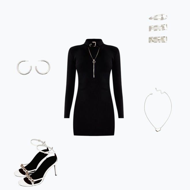 Half-Zip Mini Sweater Dress Half-Zip Mini Sweater Dress