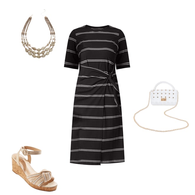  Cato Fashions | Cato Ribbed Tie Front Midi Dress